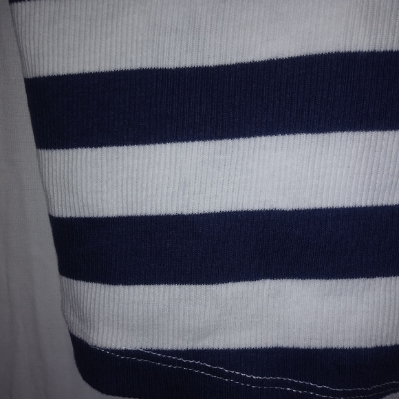 Hillard & Hanson 3X Striped Navy White Tank Top Plus - Picture 6 of 6